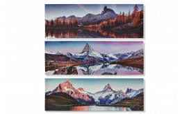 PANNELLO QUADRO TELA DECORAZIONE PER LE PARETI IMMAGINE MONTAGNE 3 MODELLI