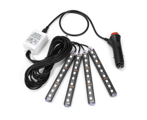 ILLUMINAZIONE INTERNO AUTO A LED REGOLABILE CON TELECOMANDO MULTICOLORE