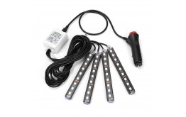 ILLUMINAZIONE INTERNO AUTO A LED REGOLABILE CON TELECOMANDO MULTICOLORE