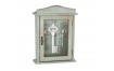 PORTA CHIAVI SHABBY ARMADIETTO PORTACHIAVI A MURO CON VETRO GANCI NUMERATI