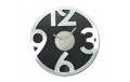 OROLOGIO A MURO DESIGN MODERNO IN ACCIAIO E NERO
