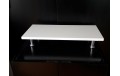 BASE RIALZO PER TELEVISORE MONITOR A MISURA PORTA DVD VCR DECODER BIANCO
