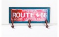 ATTACCAPANNI ROUTTE 66 A MURO IN LATTA 3 GANCI SERIGRAFIA ARIZONA