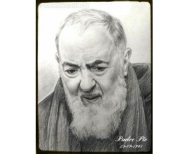 PADRE PIO IMMAGINE TARGA IN LATTA ANTICHIZZATA