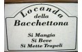 LOCANDA DELLA BACCHETTONA TARGA IN LATTA