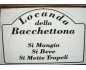 LOCANDA DELLA BACCHETTONA TARGA IN LATTA