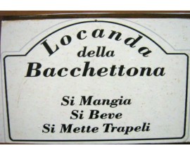 LOCANDA DELLA BACCHETTONA TARGA IN LATTA