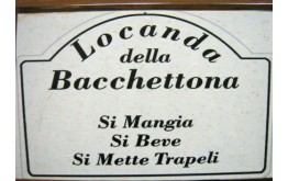 LOCANDA DELLA BACCHETTONA TARGA IN LATTA