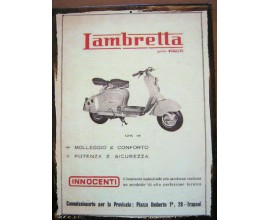 LAMBRETTA TARGA IN LATTA ANTICHIZZATA