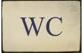 WC  TARGA IN LATTA ANTICHIZZATA