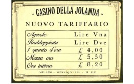 CASINO DELLA JOLANDA TARGA IN LATTA ANTICHIZZATA