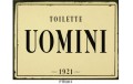 TOILETTE UOMINI TARGA IN LATTA ANTICHIZZATA