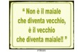 NON E' IL MAIALE CHE DIVENTA VECCHIO TARGA LATTA