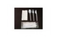 posate plastica set tavolo completo con tovagliolo confezione 10 pezzi