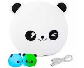 Lampada da comodino per bambini led panda rgb touc