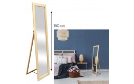 specchio in legno da camera con piede39x150cm