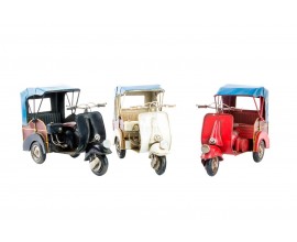 VESPA TAXI MODELLINO IN LATTA DA COLLEZIONE SOPRAMMOBILE D'EPOCA TUK TUK