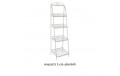 LIBRERIA ETAGERE A SCALA IN FERRO BATTUTO AVORIO RICHIUDIBILE 4 RIPIANI