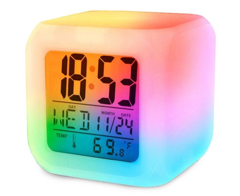 Orologio Termometro lcd sveglia camaleonte illuminato