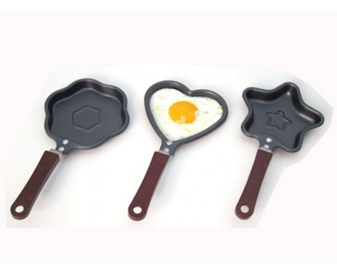 CREPS FRITTATINE OMELETTE SET 3 PADELLE ANTIADERENTE MANICO LEGNO