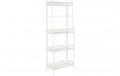 LIBRERIA ETAGERE RICHIUDIBILE ESPOSITORE SCAFFALE IN FERRO 4 RIPIANI CON BORDO