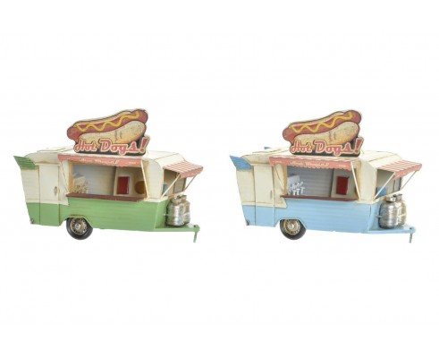 CAMION FOOD TRUCK MODELLINO IN LATTA GIOCATTOLO SOPRAMMOBILE DA COLLEZIONE