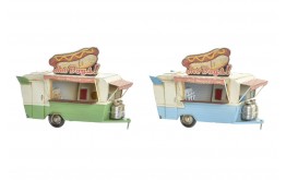 CAMION FOOD TRUCK MODELLINO IN LATTA GIOCATTOLO SOPRAMMOBILE DA COLLEZIONE