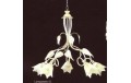 LAMPADARIO A SOFFITTO DA SALA IN FERRO BATTUTO 5 LUCI SHABBY CHIC