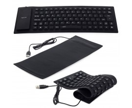 Tastiera per PC in silicone silenziosa resistente alla polvere e all'acqua USB