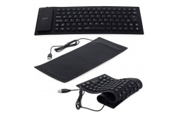 Tastiera per PC in silicone silenziosa resistente alla polvere e all'acqua USB