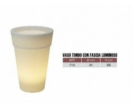 VASO LUMINOSO PIANTE FIORI ARREDAMENTO GIARDINO DESIGN IN RESINA MULTICOLORE