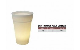 VASO LUMINOSO PIANTE FIORI ARREDAMENTO GIARDINO DESIGN IN RESINA MULTICOLORE