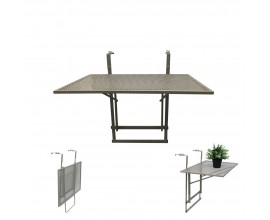 Tavolo da Balcone Terrazzo pieghevole in metallo piano griglia richiudibile